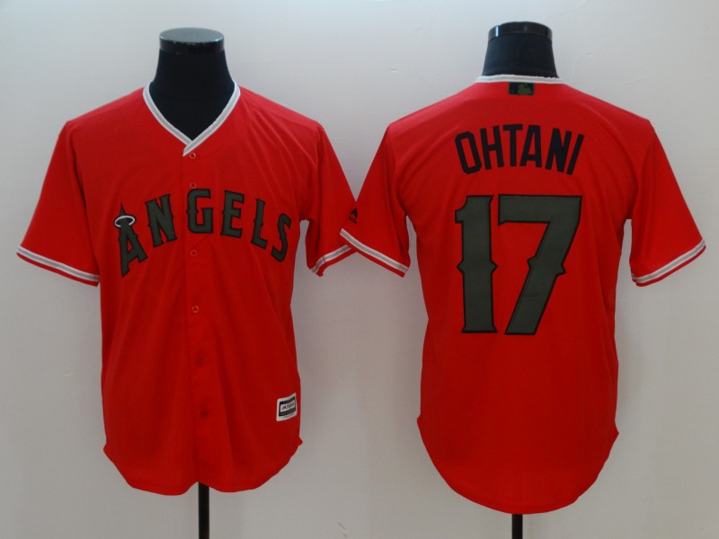 Men Los Angeles Angels #17 Ohtani Orange Game MLB Jerseys->buffalo bills->NFL Jersey